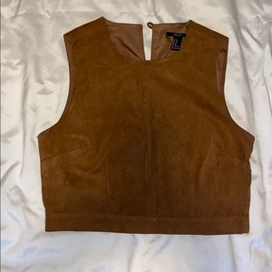 Tan/Brown Forever 21 suede top